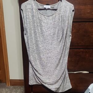 Calvin Klein Collection Women's Silver Sleeveless Blouse